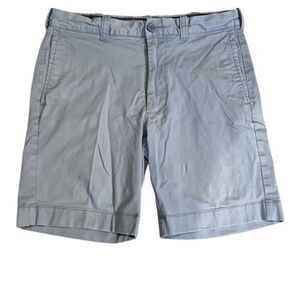 J Crew Flex Chino Men’s Size 30 Lt Grey Flat Front Shorts with Belt Loops